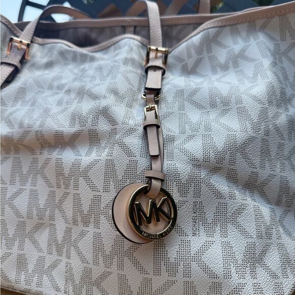 Michael Kors Monogram Cream Tote - Picture 9 of 9